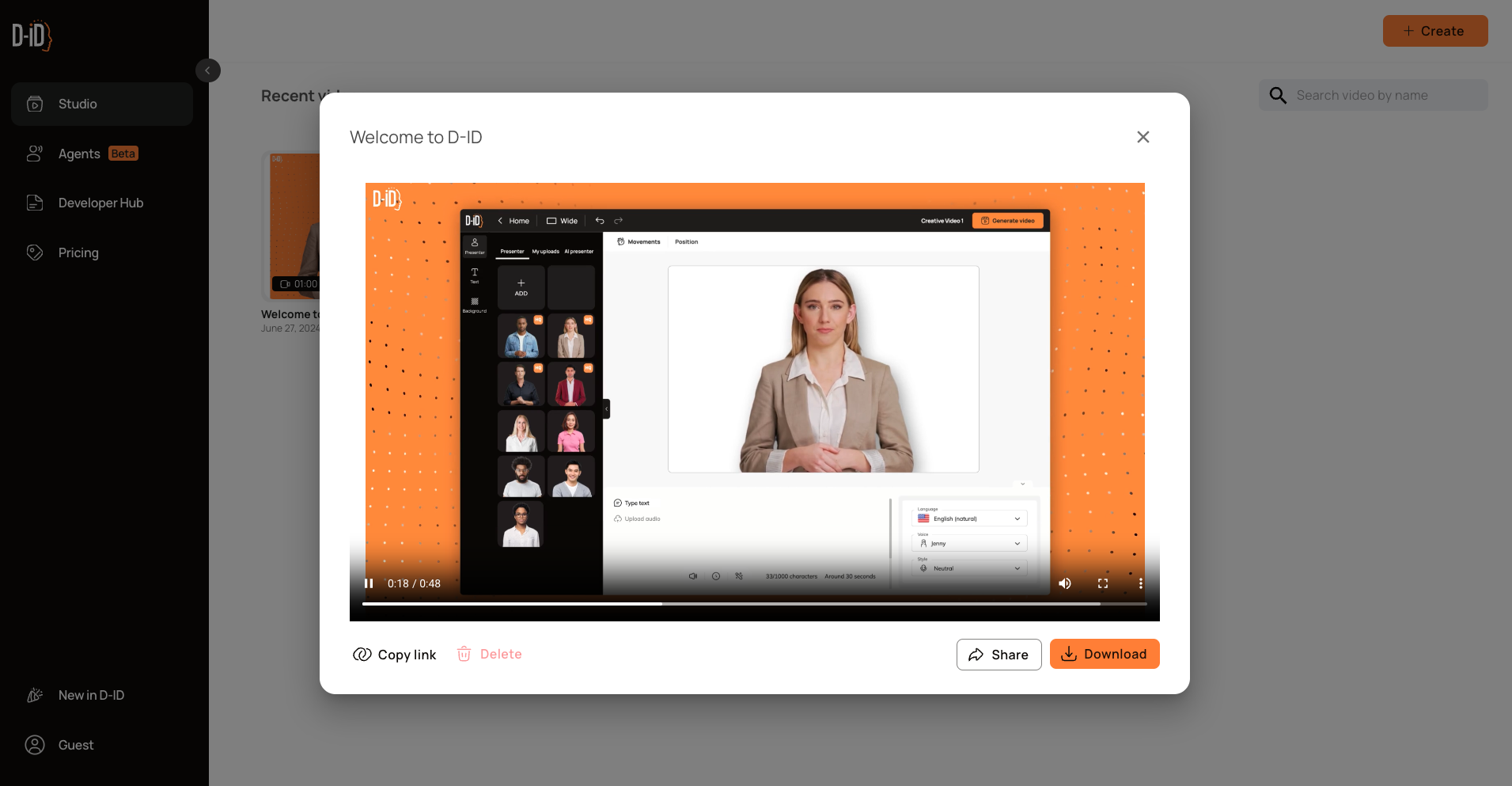 Creative Reality Studio (D-ID): Anima e Personalizza i Tuoi Contenuti con Avatar Digitali